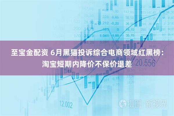 至宝金配资 6月黑猫投诉综合电商领域红黑榜：淘宝短期内降价不保价退差