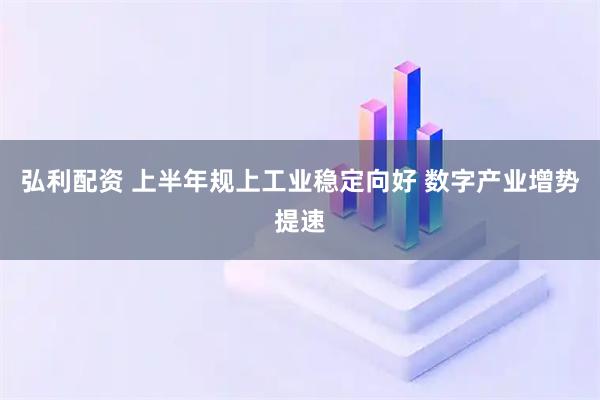 弘利配资 上半年规上工业稳定向好 数字产业增势提速